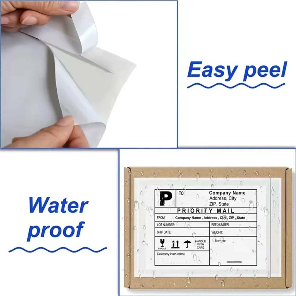 20 Clear Shipping Pockets